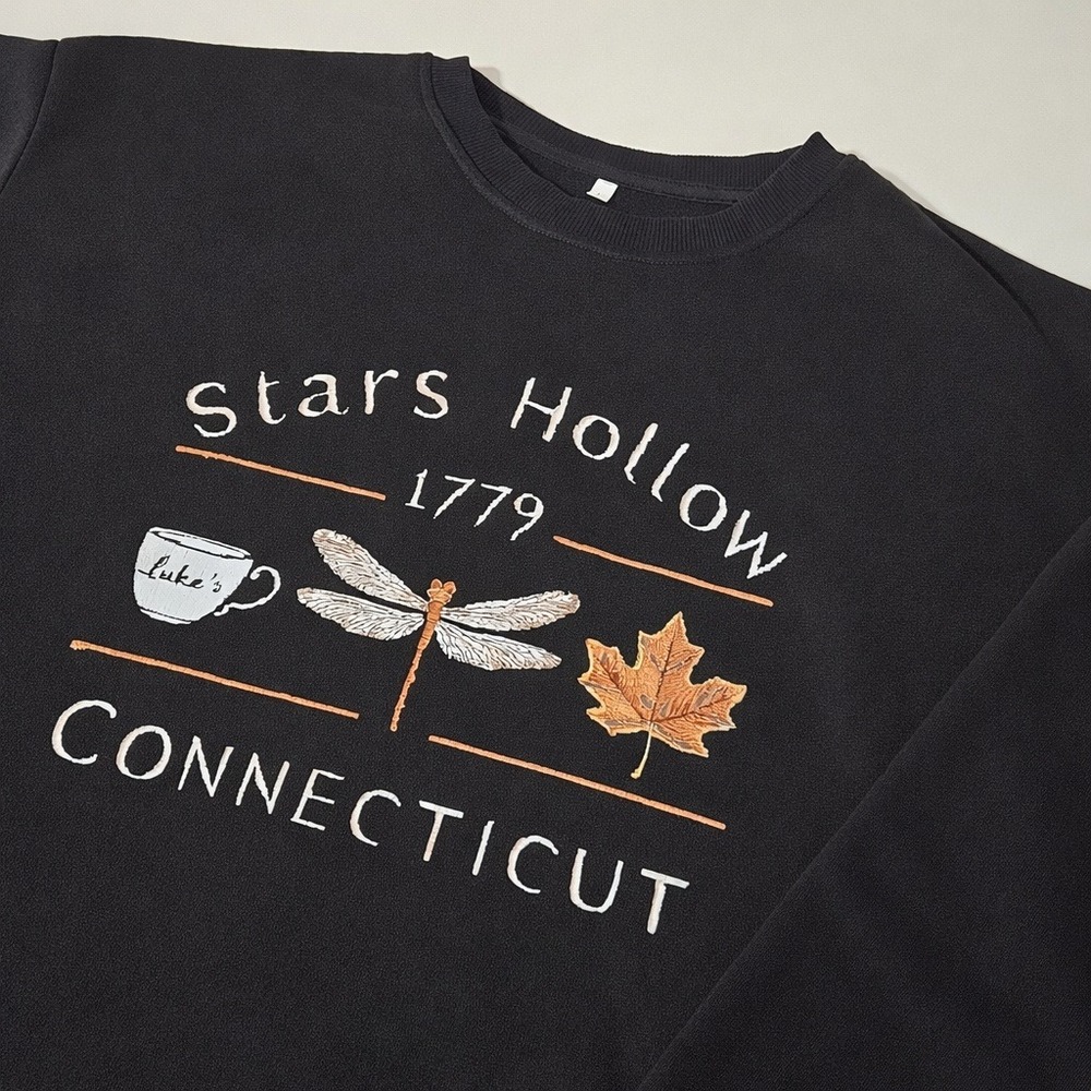 Stars Hollow Dragonfly Inn Luke's GILMORE GIRLS Sweatshirt L Lorelai‎ women's